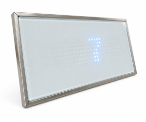 DISPLAY DE BATENTE INOX GLASS
