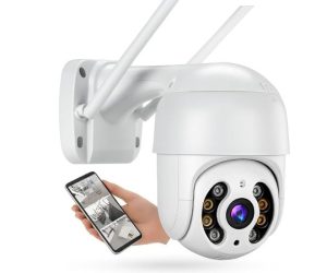 Câmera de Segurança Wi-Fi Externa – Prova d’Água com Visão Noturna Infravermelha